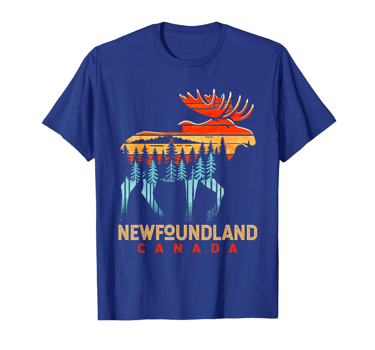 Newfoundland Canada Shirt Vintage Retro Canadian Pride Moose T-Shirt
