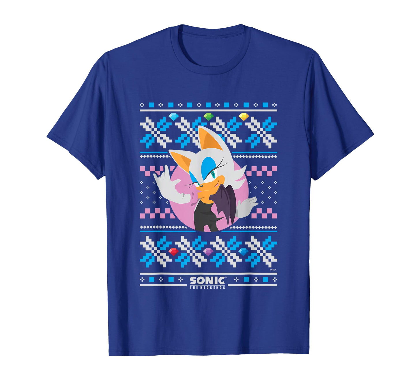 Sonic The Hedgehog Christmas Rouge The Bat Ugly Sweater T-Shirt
