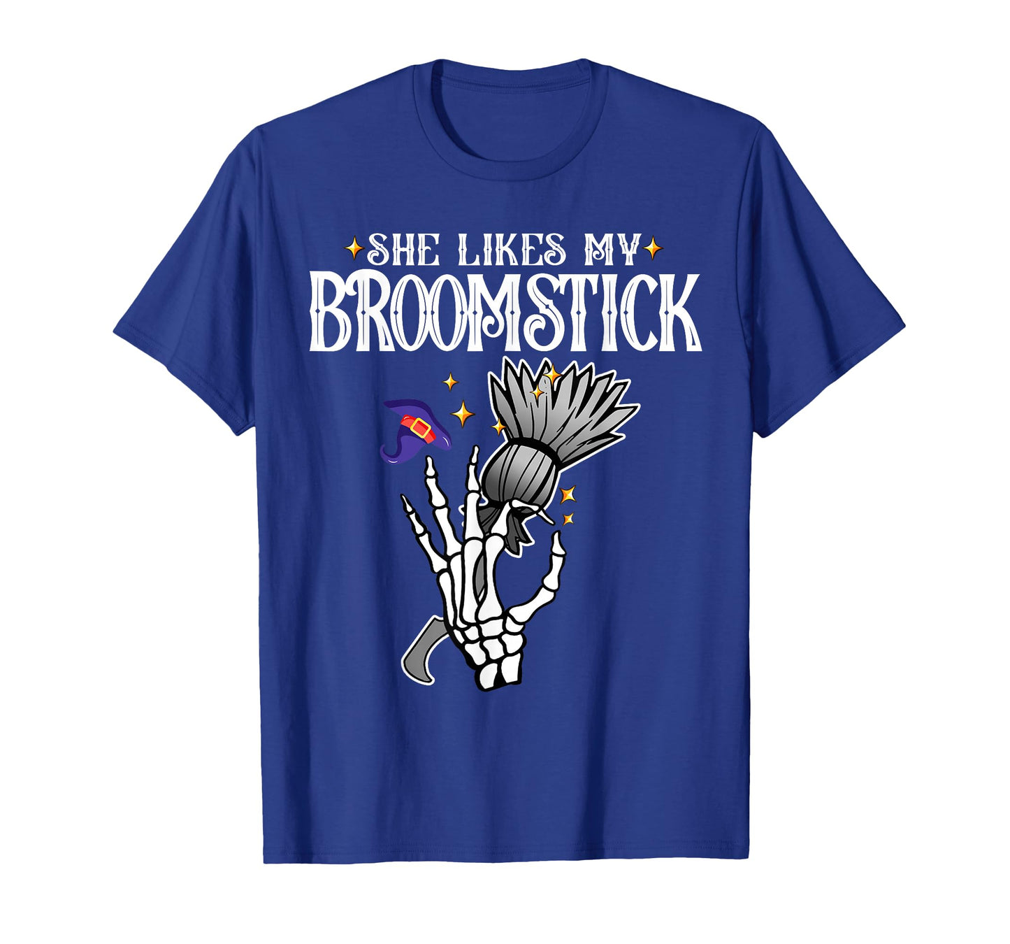 She Likes My Broomstick I Like Her Pumpkins Halloween Couple T-Shirt