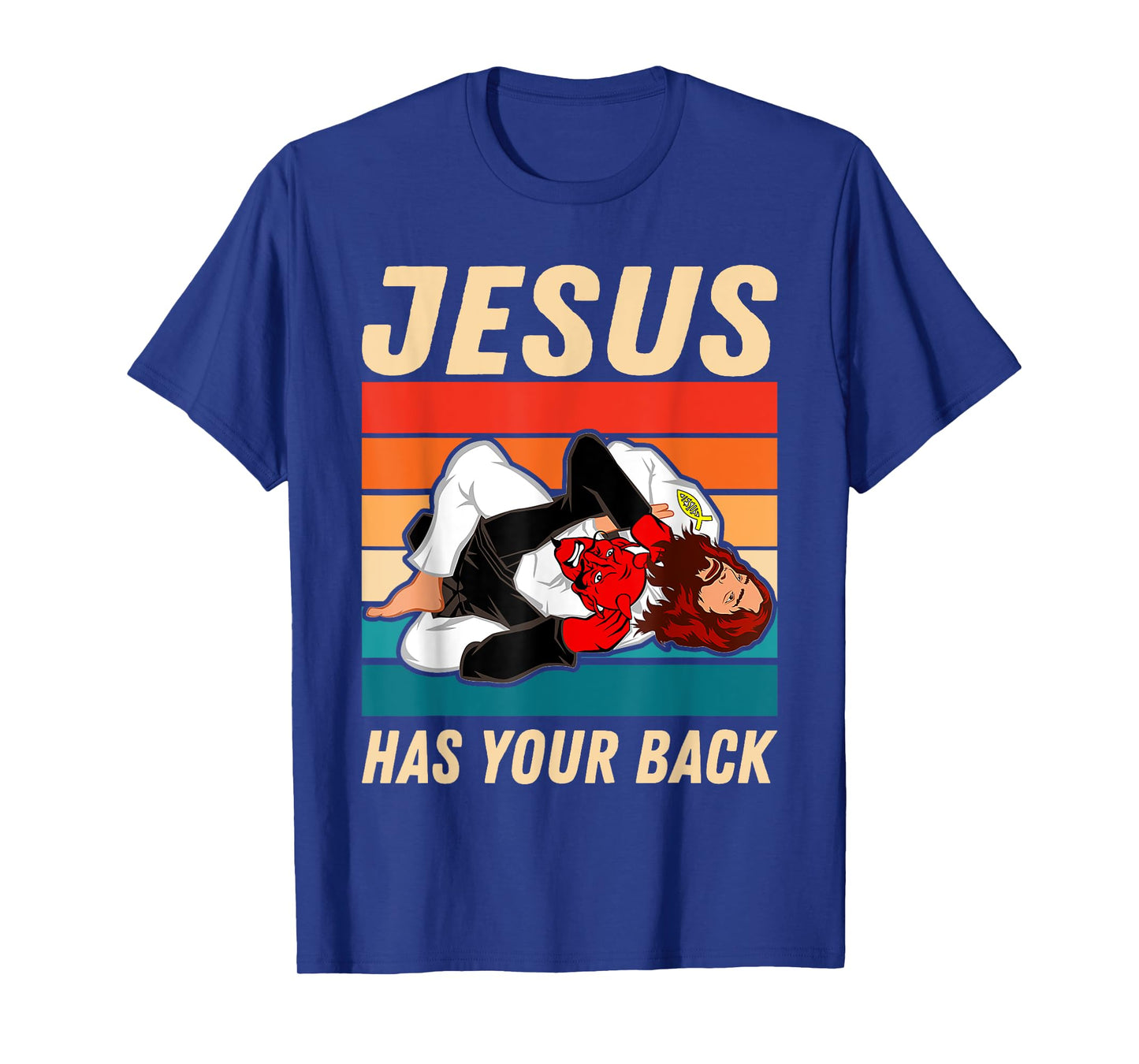 Jiu Jitsu Shirt Jesus Has Your Back TShirt BJJ MMA Jujitsu T-Shirt