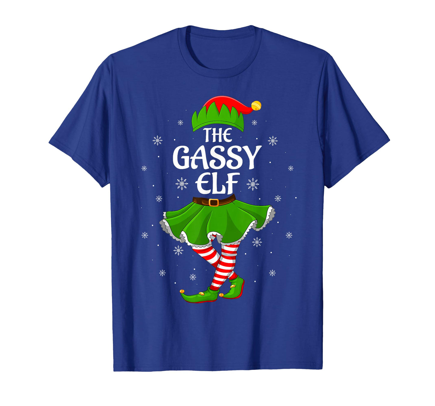 Gassy Elf Christmas Family Girls Women Elf Squad Xmas T-Shirt
