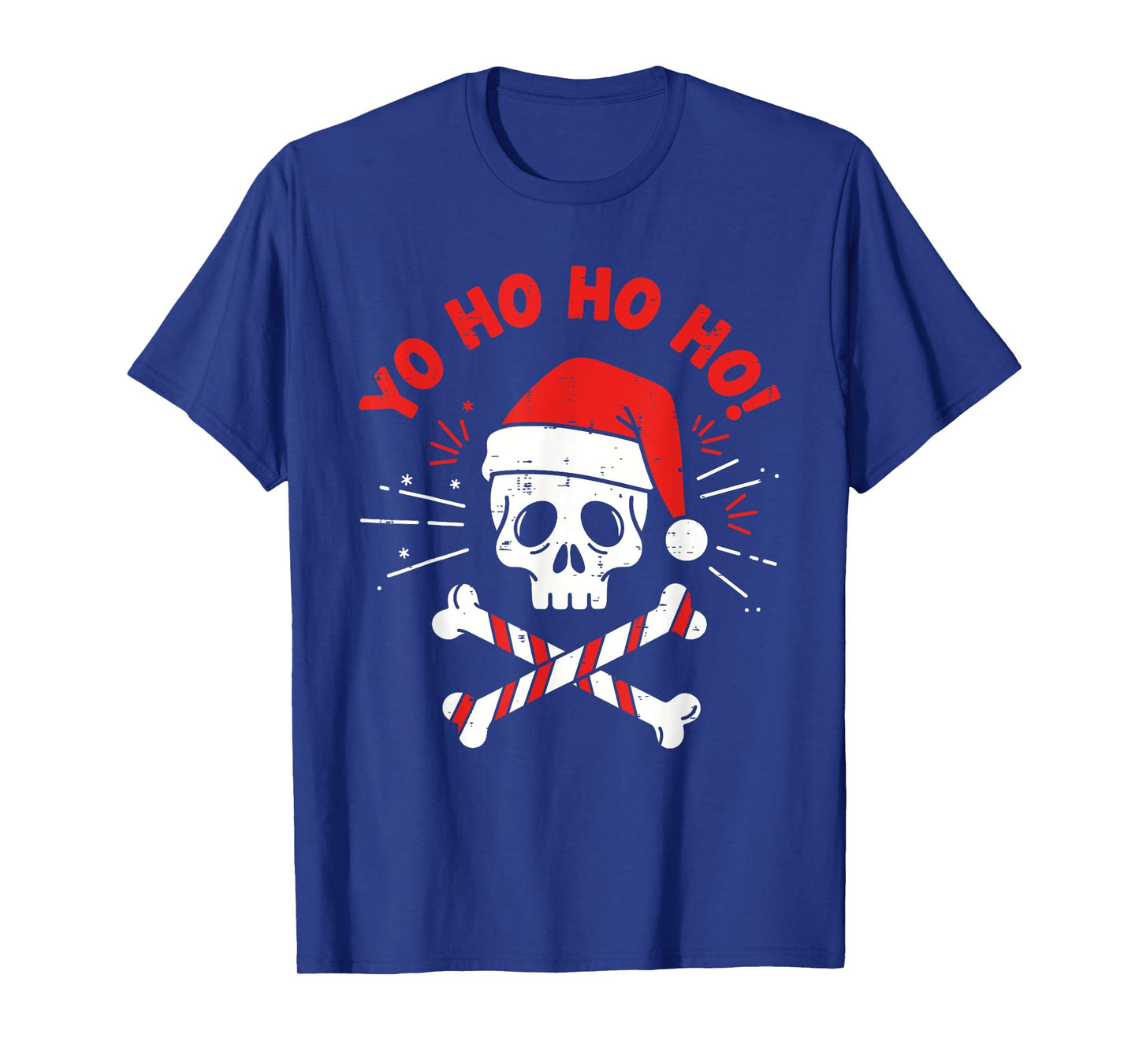 Yo Ho Ho Funny Pirate Santa Skull Christmas Boys Kids Girls T-Shirt