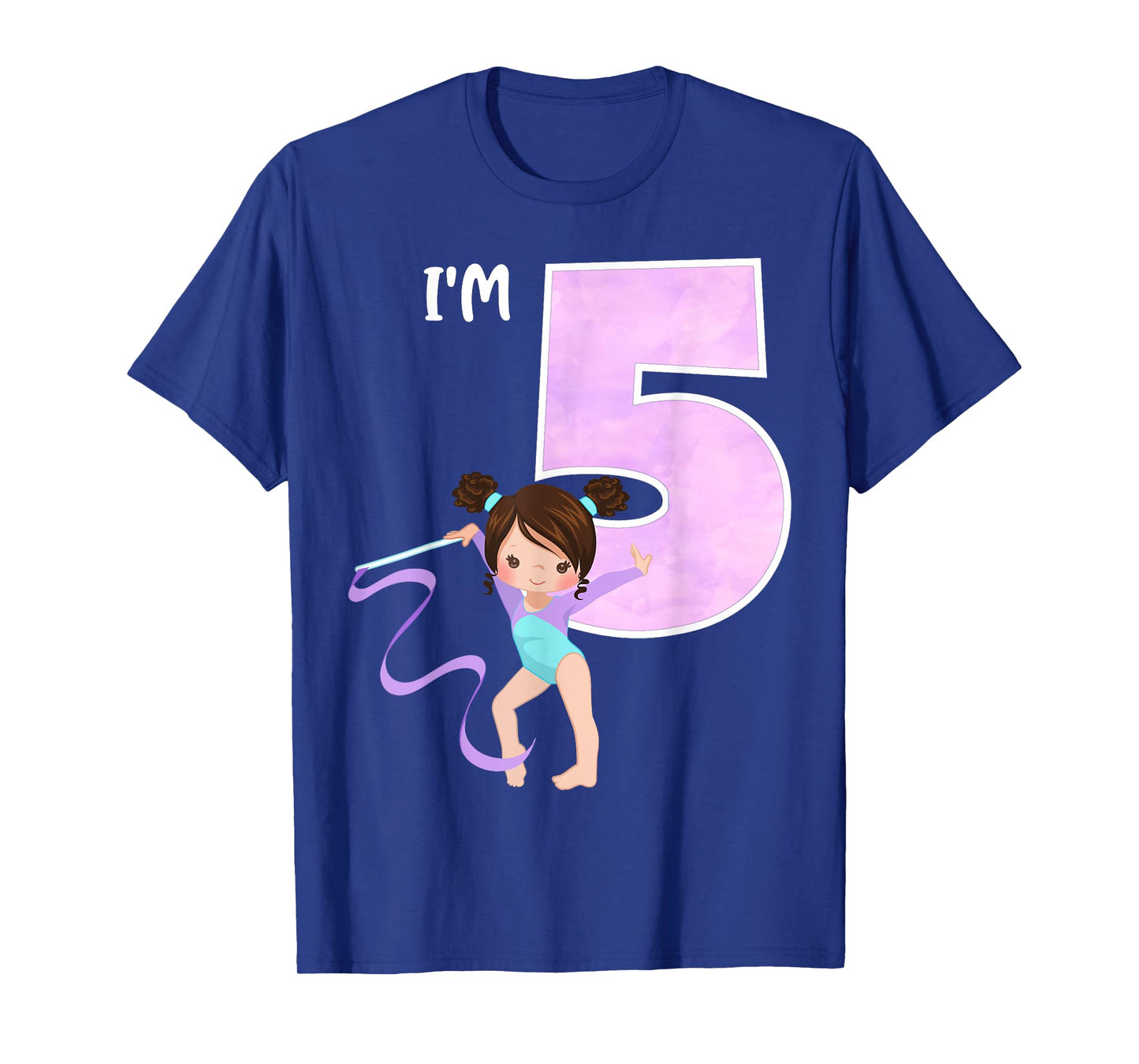 Girl's 5 Year Old Gymnast 5th Birthday Party Gymnastics T-Shirt