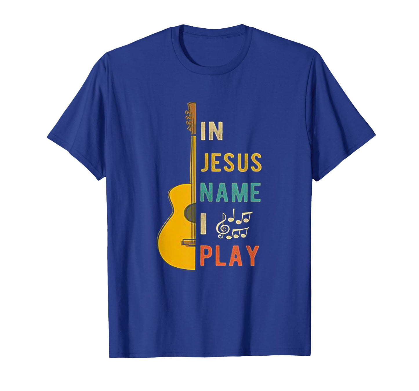 In Jesus Name I Play Guitar T-shirt Guitar Lover Gift Tee T-Shirt