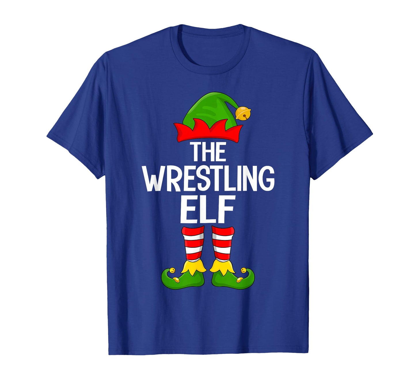 Wrestling Elf Xmas Matching Family Elf Squad Christmas T-Shirt