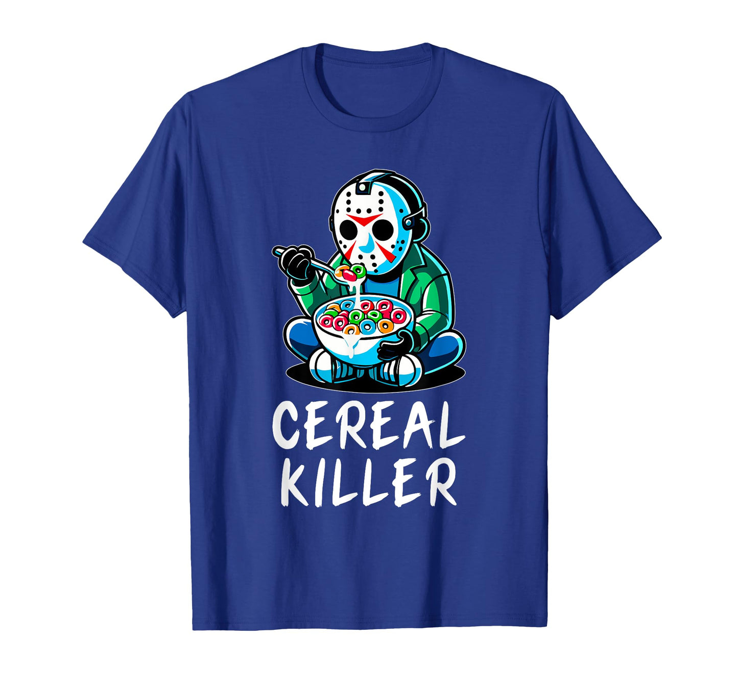 Halloween Spirit Funny Halloween Character Breakfast Cereal Killer Gift Unisex-Adults Black T-Shirt