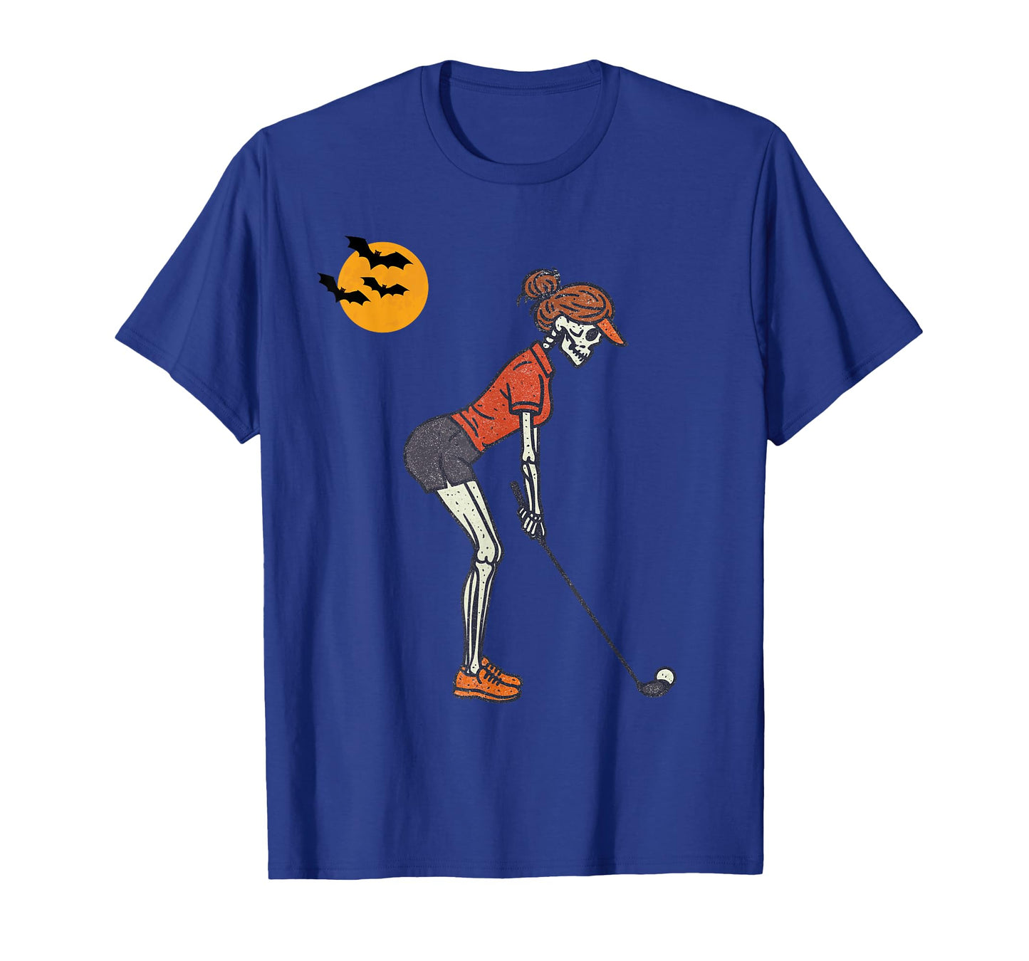 Halloween Women Golf Skeleton Funny Golf Halloween T-Shirt