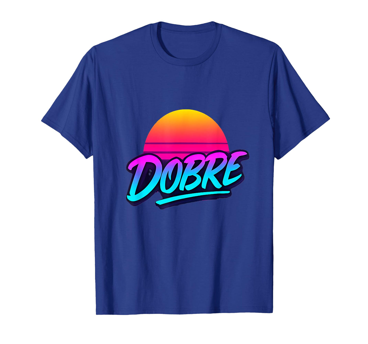 DOBRE Retro Sunset 80s Vaporwave Neon Style Design T-Shirt