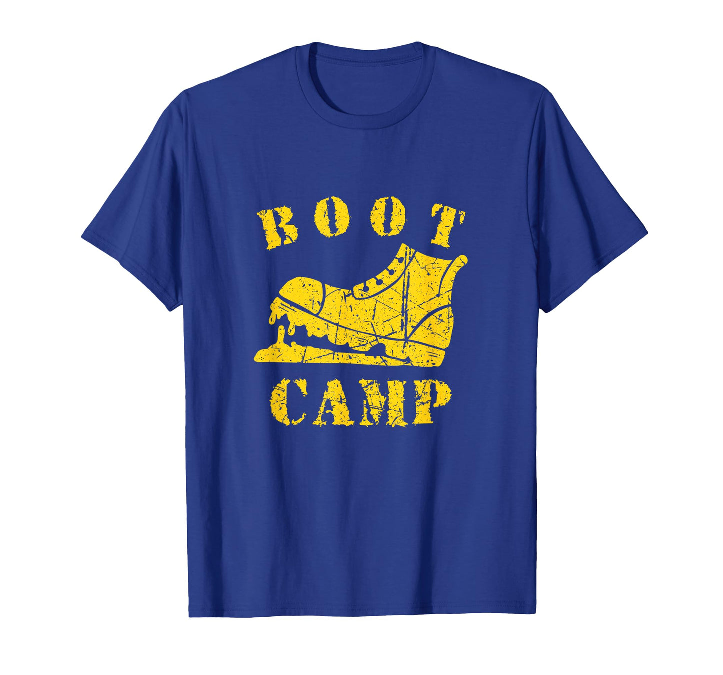Boot Camp Military Bootcamp Fitness Workout Distressed T-Shirt