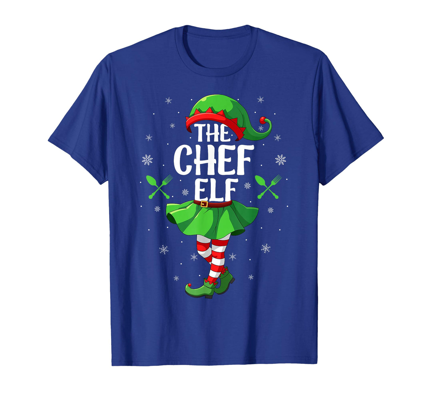 Chef Elf Christmas Girls Women Elf Squad Xmas Family T-Shirt