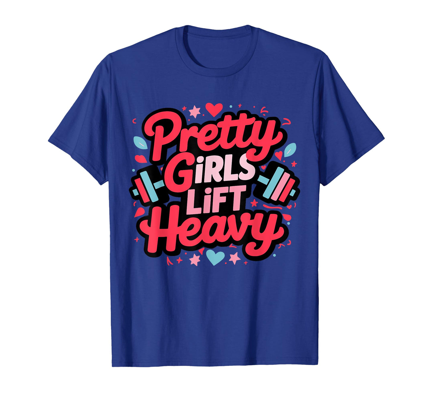 Weightlifting Fitness Gym Powerlifter Girl Pretty Girls Lift Heavy Black Women's Workout T-Shirt, Small