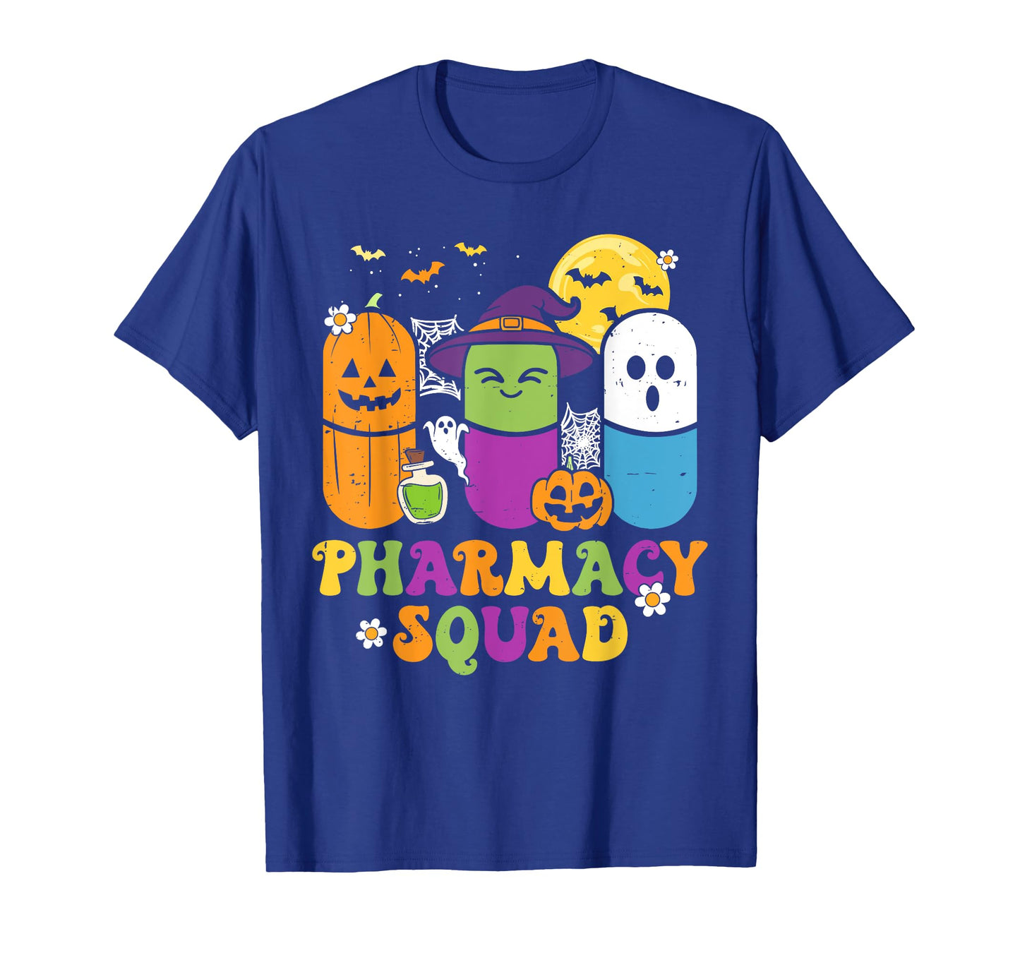Groovy Halloween Pharmacy Squad PIlls Costume Pharmacist T-Shirt