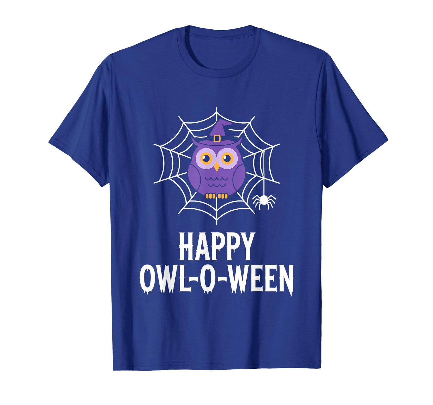 Happy Owl-O-Ween Cute Funny Owl Witch Hat Halloween T-Shirt