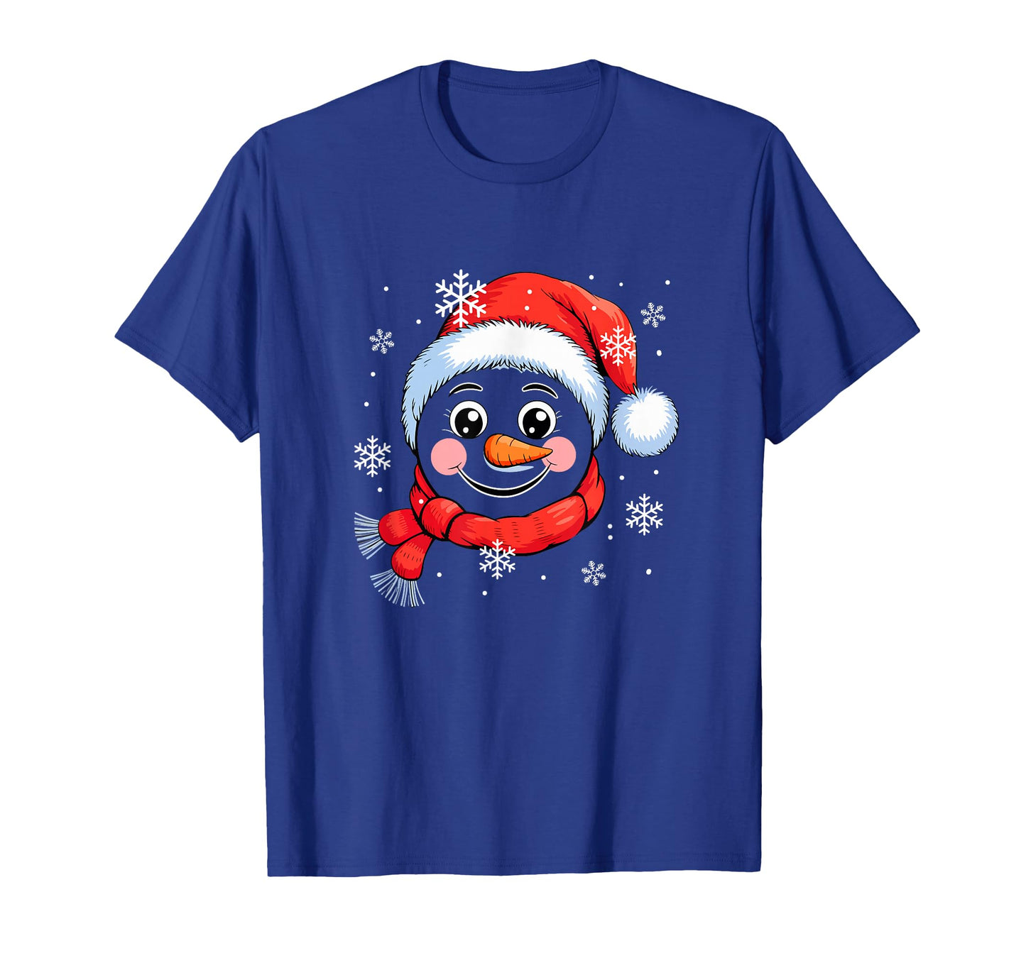 Christmas Santa Snowman Face Xmas Snow Costume Family Kids T-Shirt