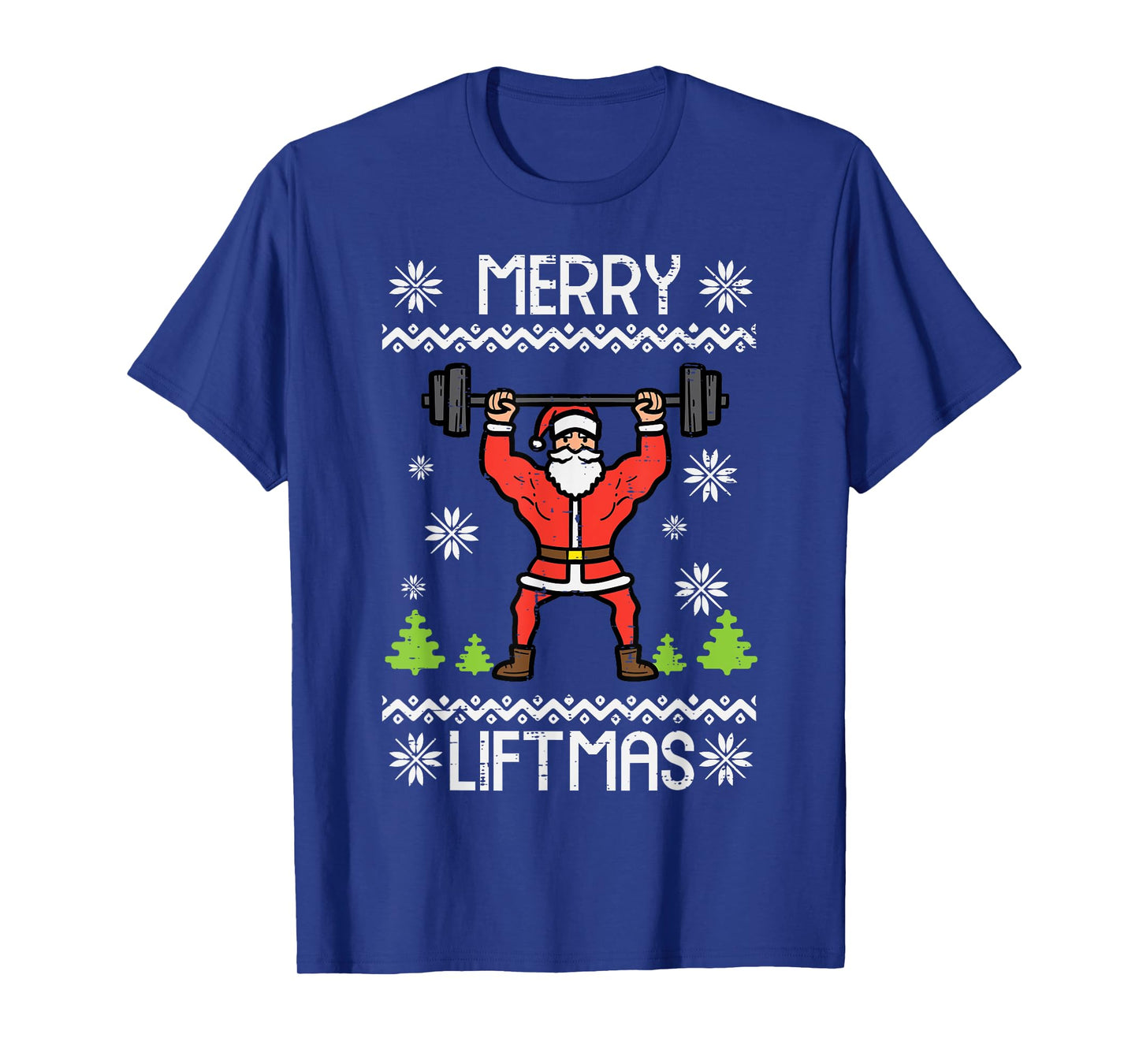 Merry Liftmas Ugly Christmas Xmas Workout Gym Bodybuild Men T-Shirt