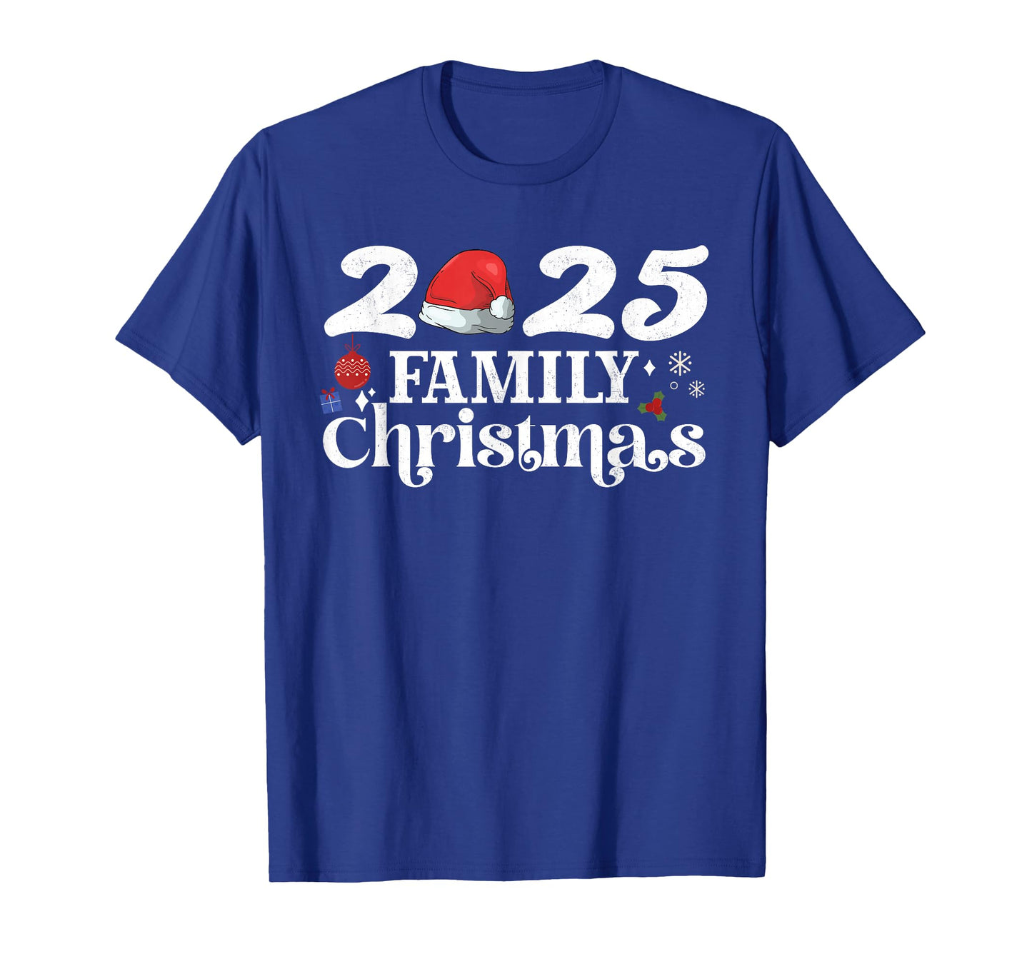 Funny Christmas 2025 Family Matching Squad Crew Xmas Santa T-Shirt
