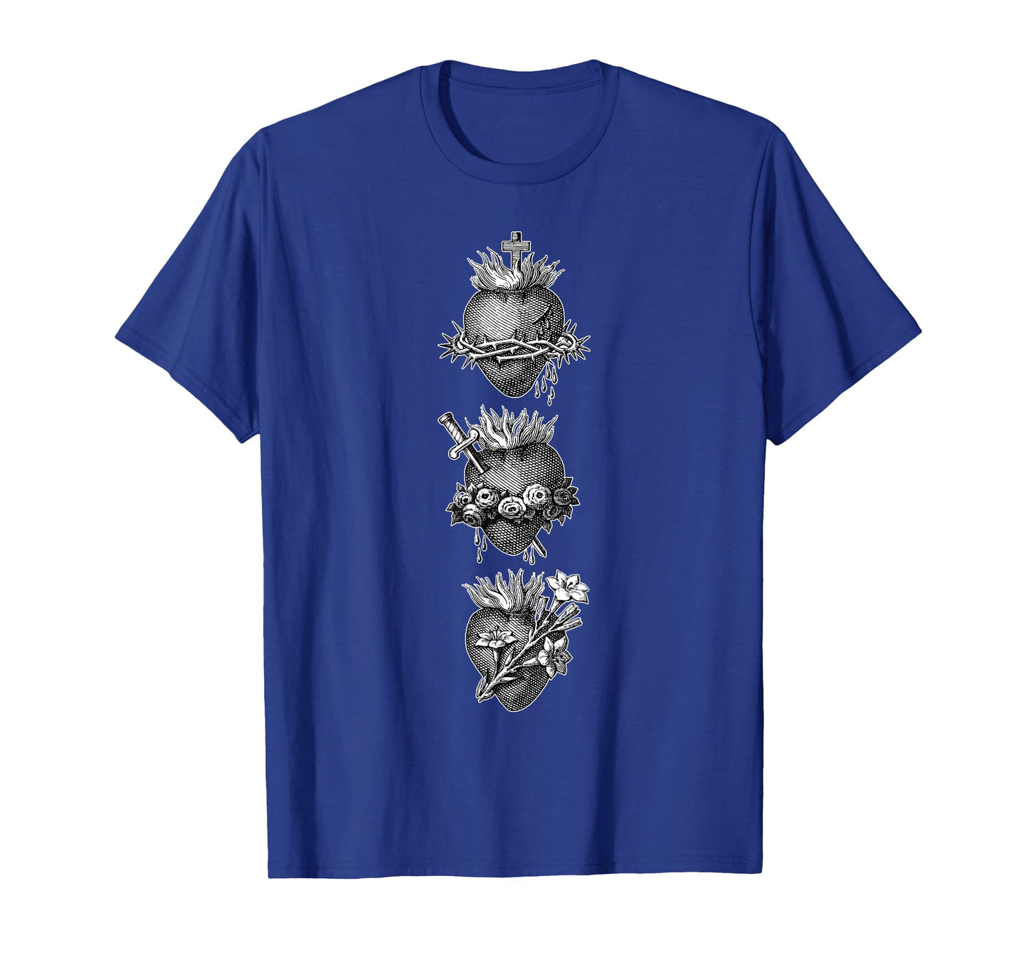 Sacred Hearts of Jesus the Virgin Mary and Saint Joseph T-Shirt