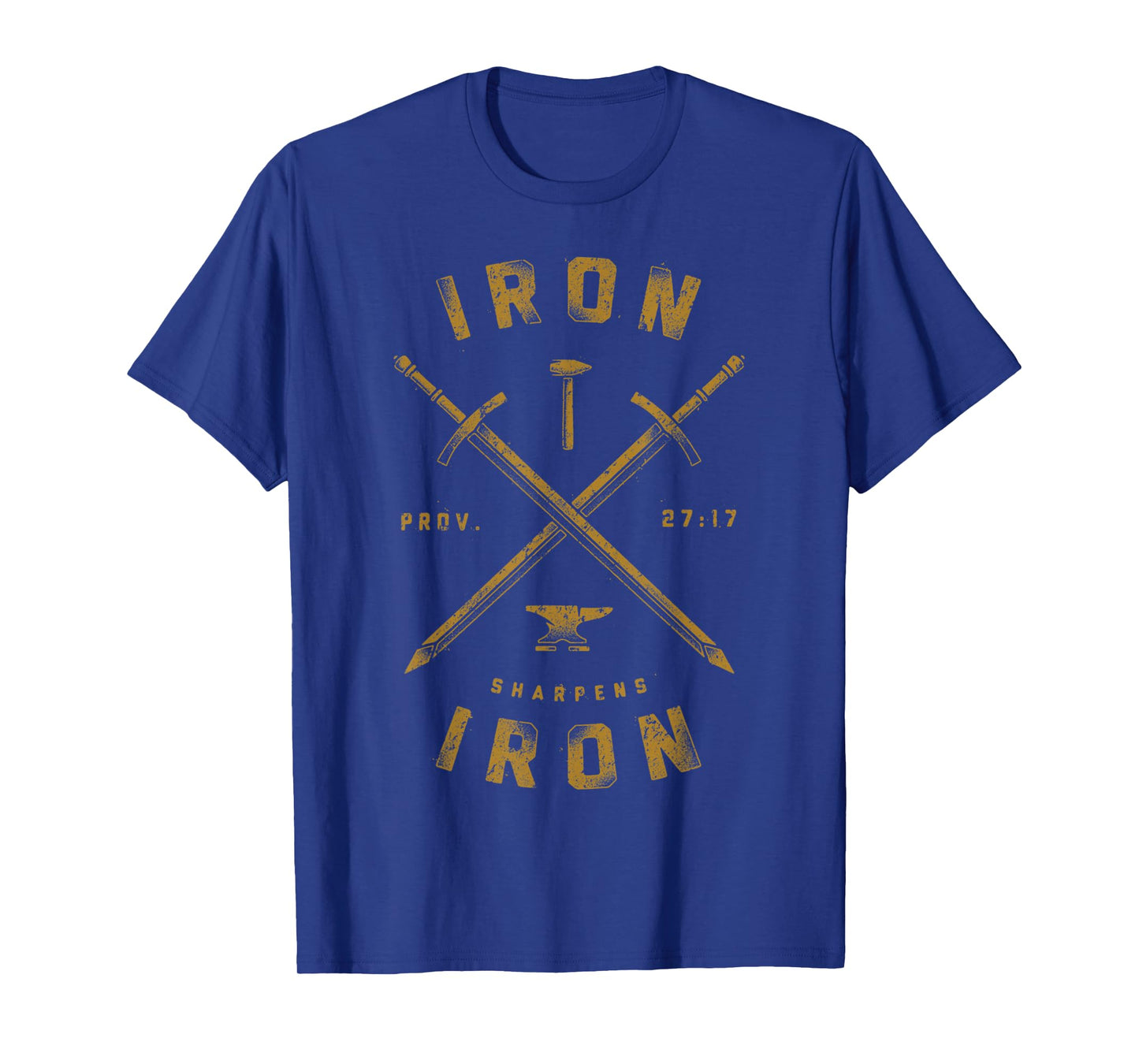 Vintage Iron Sharpens Iron Men Women Strong Christian Gift T-Shirt