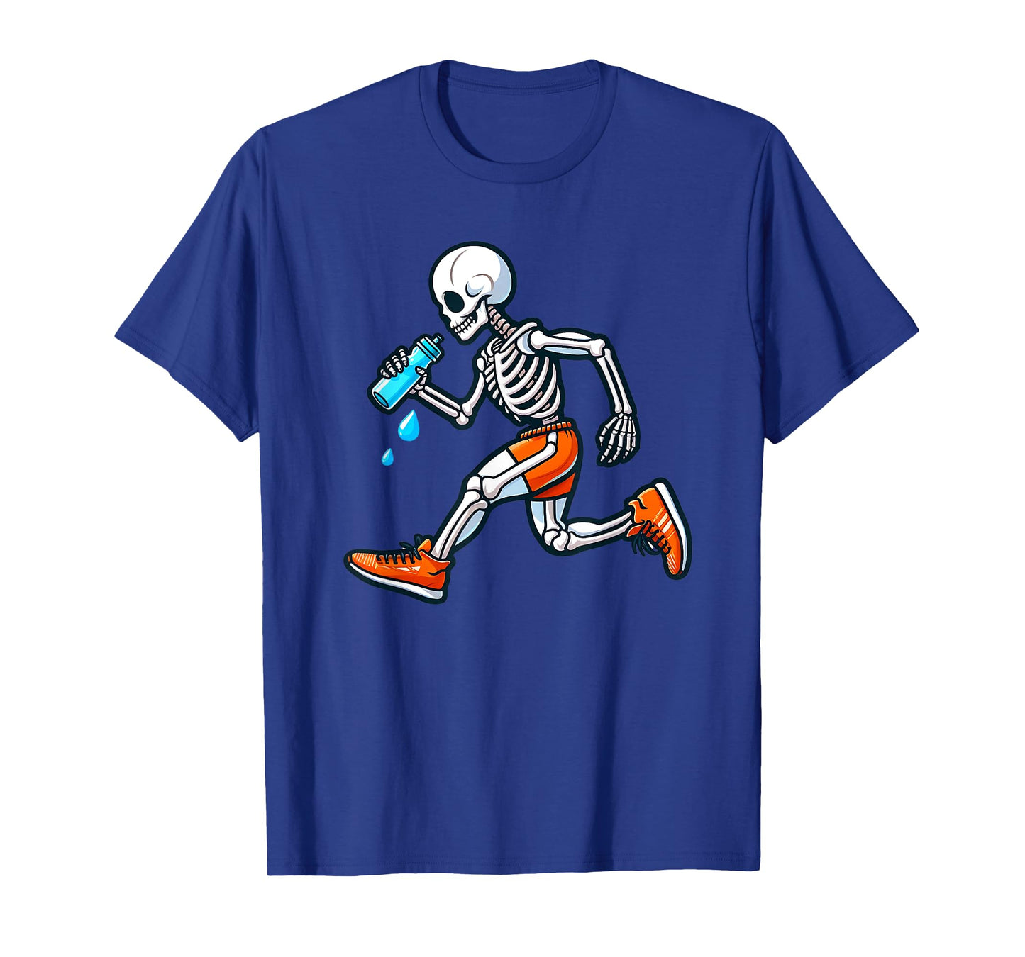 Running Skeleton Halloween Costume Spooky Runners Lover T-Shirt