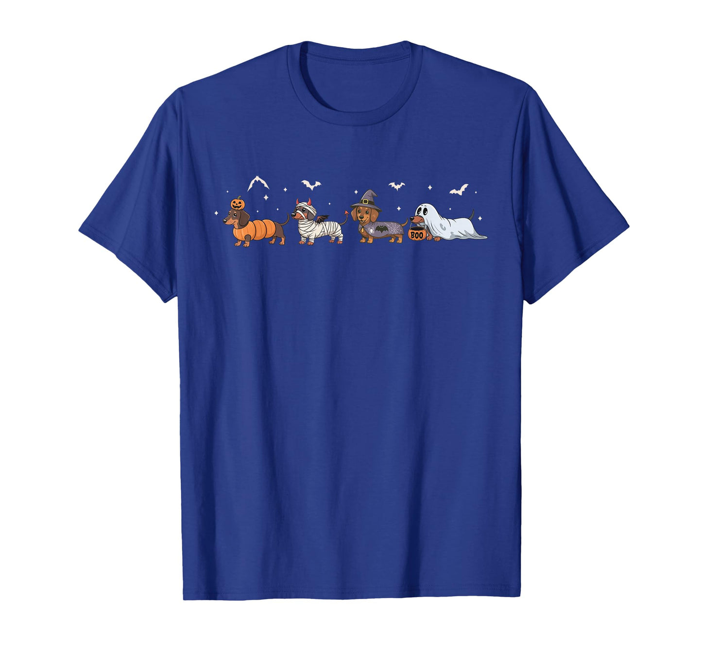 Retro Dachshund Halloween Wiener Dog Pumpkin Weenie Witch T-Shirt