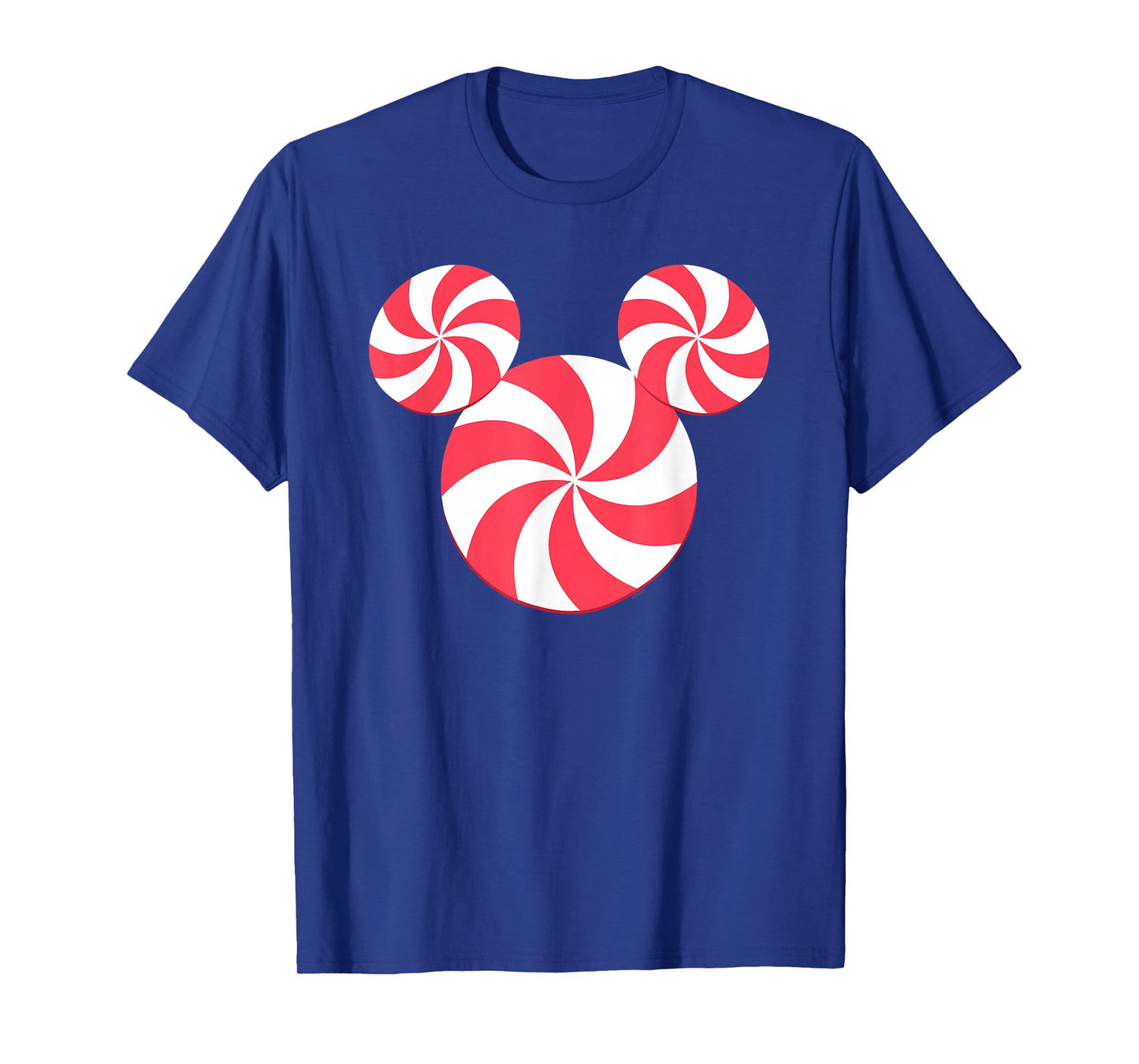 Disney Mickey Mouse Icon Christmas Peppermint Candy Holiday T-Shirt