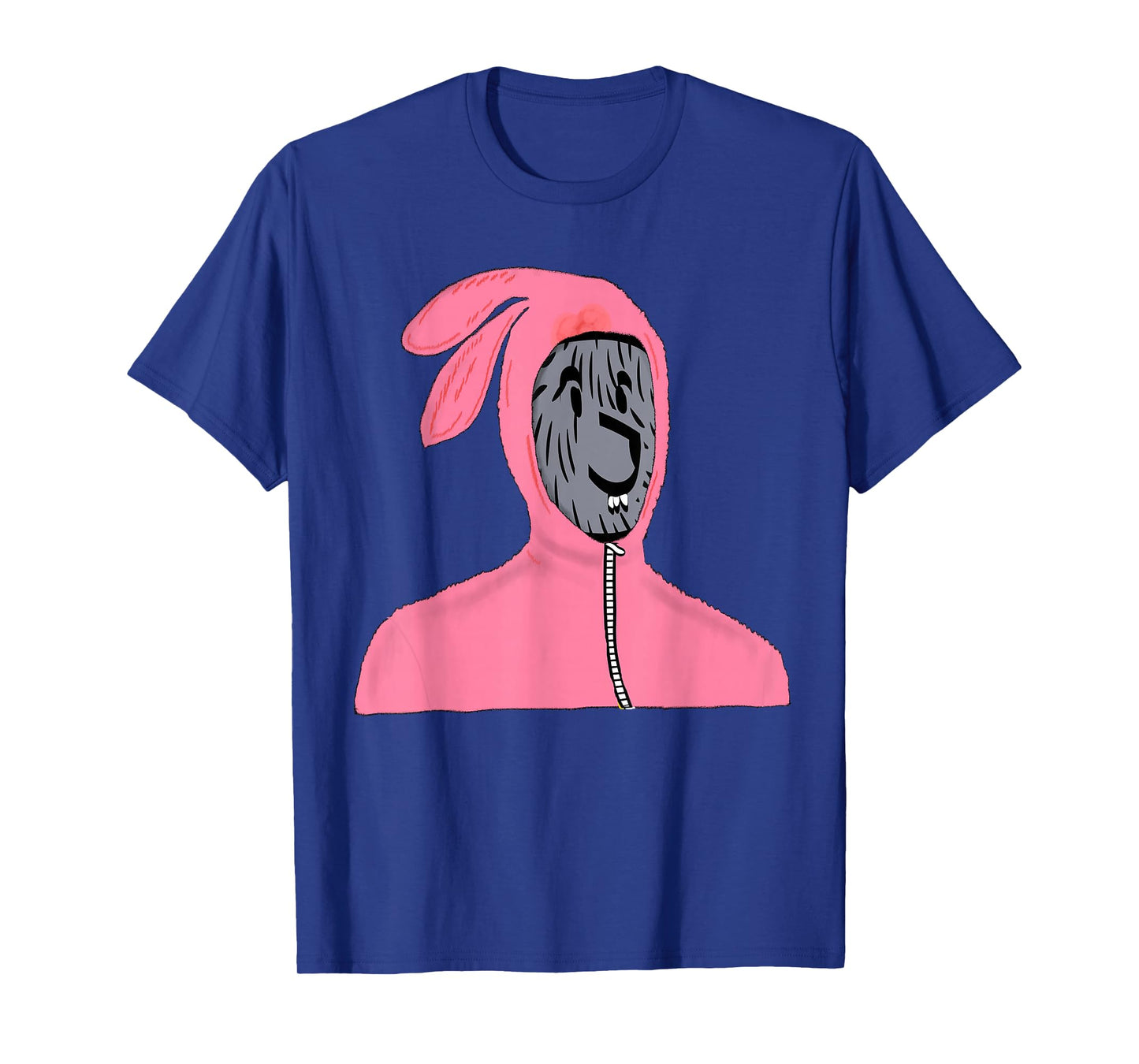 Funny Face Wolf Wolfie Costumes Bunny Pink Halloween Lover T-Shirt