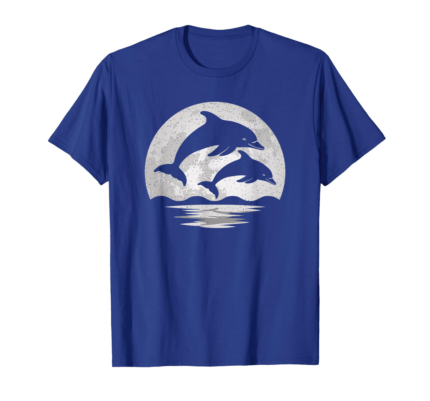 Dolphin Moon Vintage Dolphin Lover Men Women Kids T-Shirt