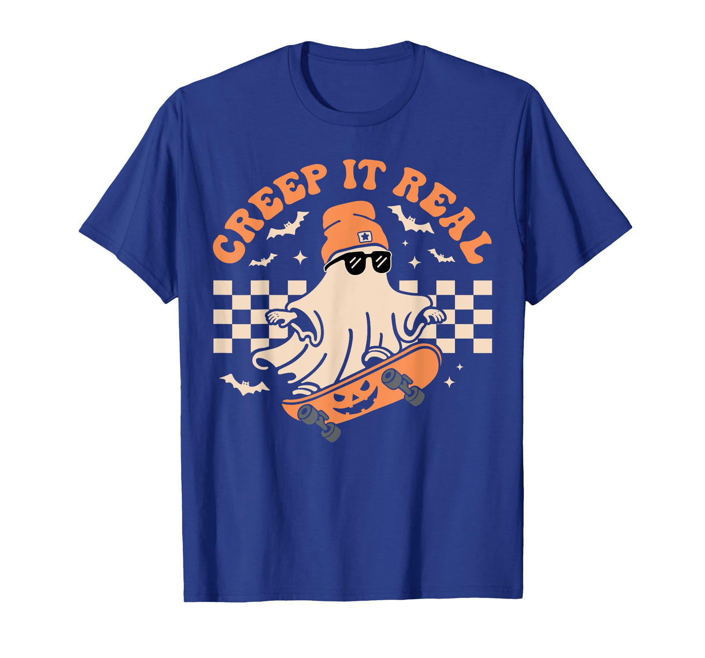 Vintage Retro Halloween Creep It Real Ghost Boy Fall Season T-Shirt