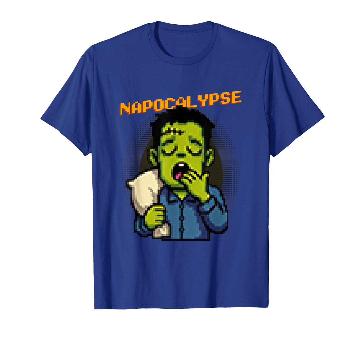 Napocalypse Funny Pixel Art Sleepy Zombie Halloween T-Shirt
