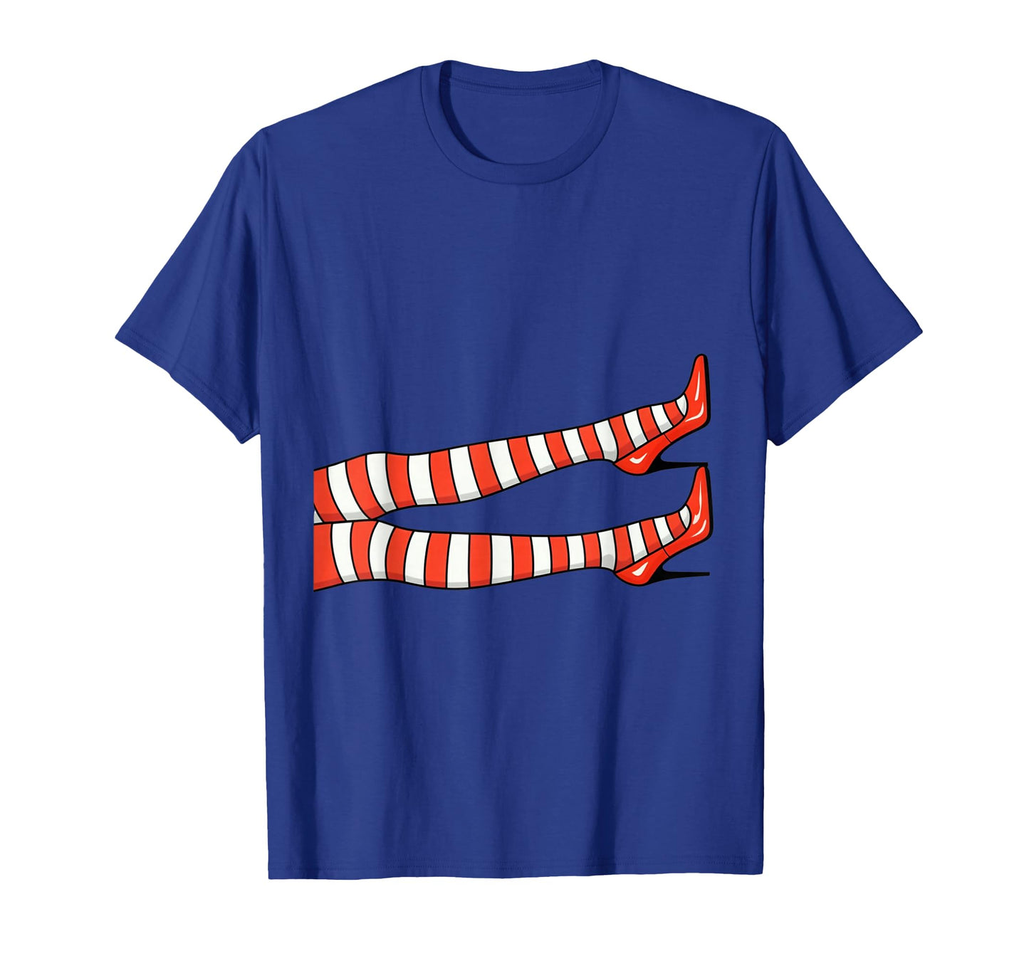 Halloween Witches Legs Heeled Shoes Stockings Bands Red Fun T-Shirt