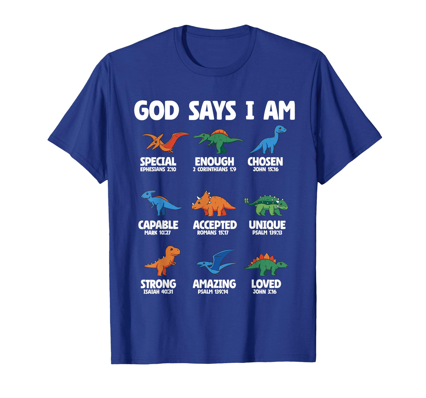 God Says I Am Dinosaur Lover Kids Boys Christian T-Shirt