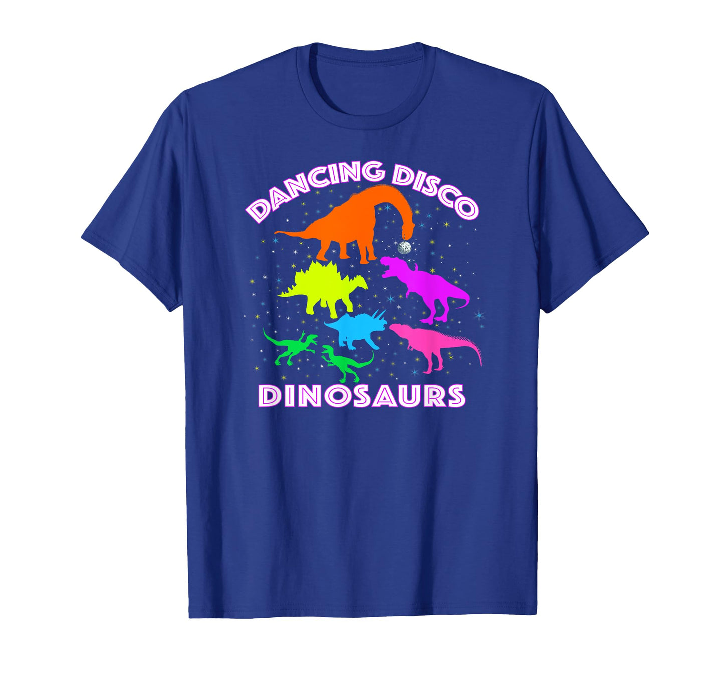 Disco Dancing Dinosaurs Prove Awesome Teacher Present Idea T-Shirt for Men Women Kids