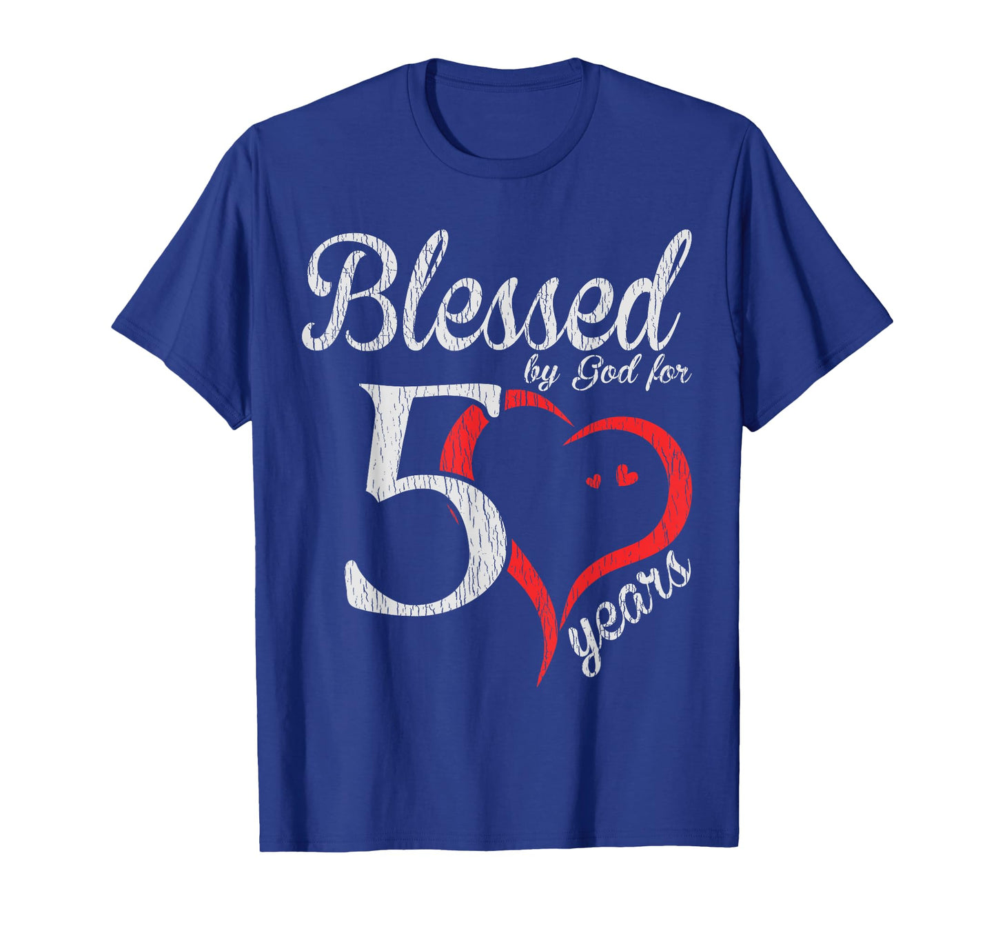 Vintage 50th Birthday Blessed By God For 50 Years Birthday T-Shirt