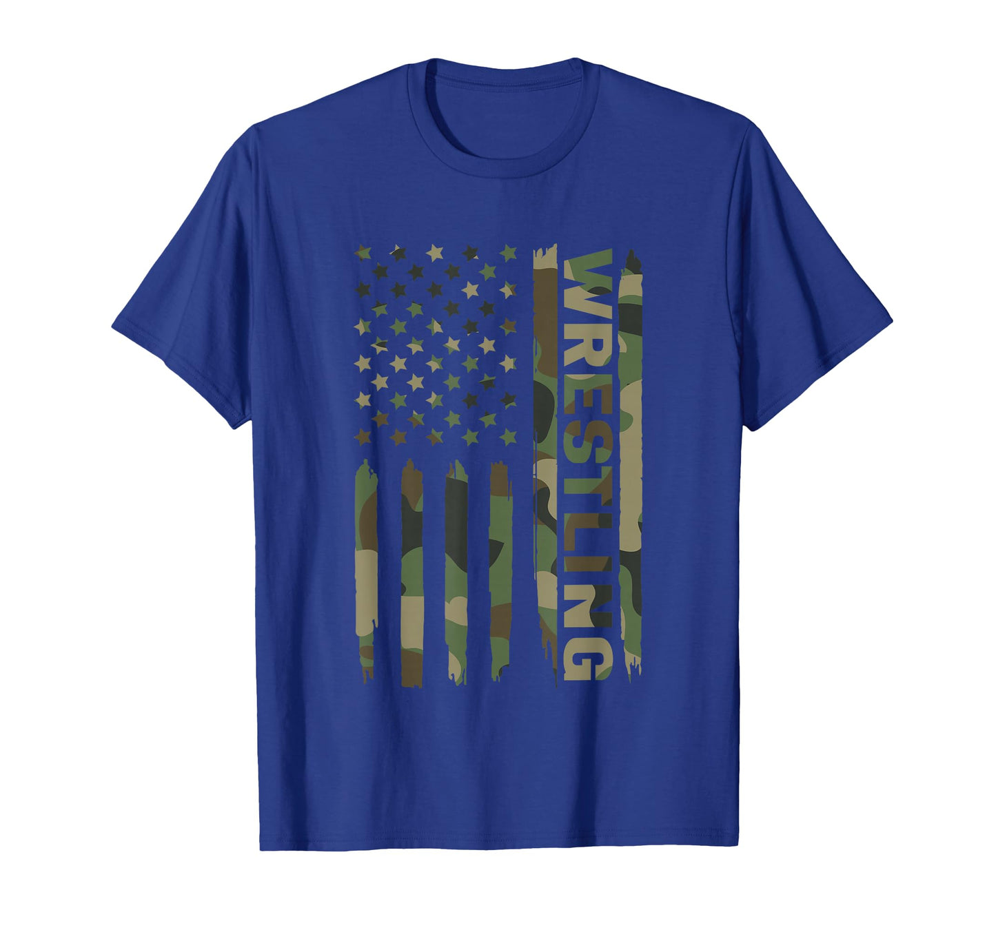 Wrestling American Flag Camo Wrestler T-Shirt