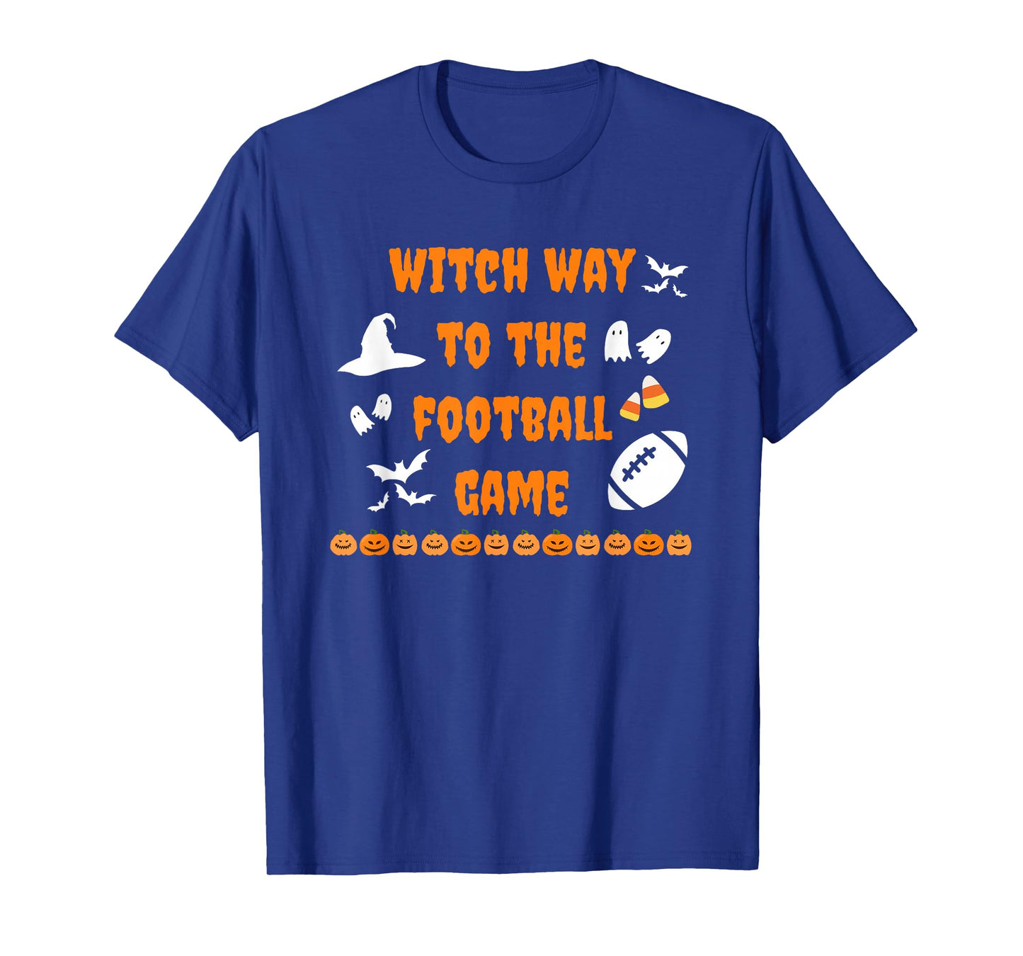 Witch Way to The Football Game Halloween Spooky Autumn Fall T-Shirt