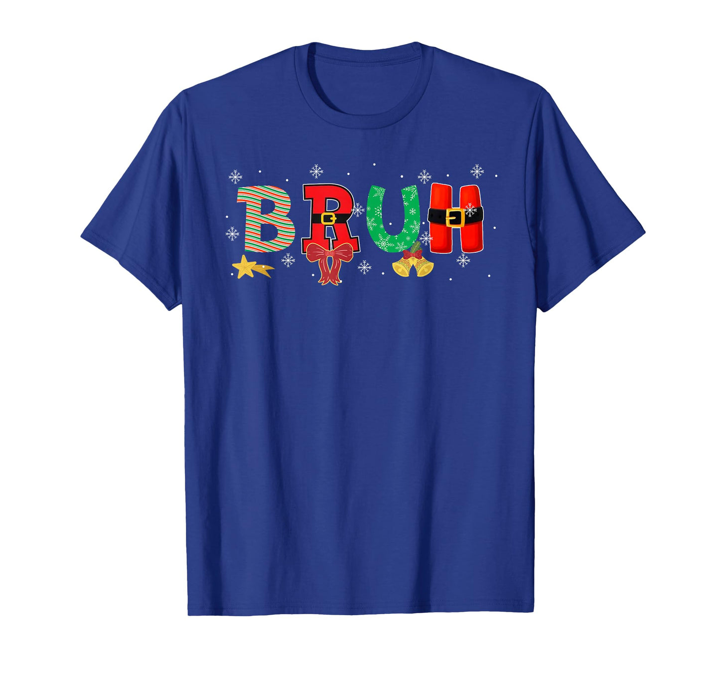 Bruh Funny Christmas Teens Boys Kids Xmas Pajamas Xmas Light T-Shirt