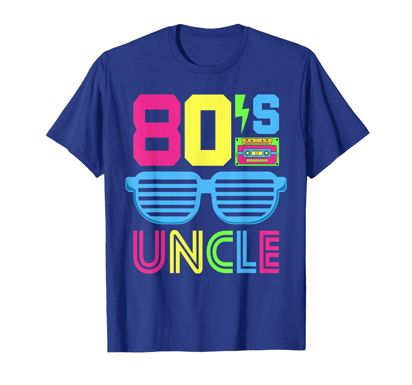 1980s Themed Party Costume Eighties Theme Outfit 80's Uncle T-Shirt