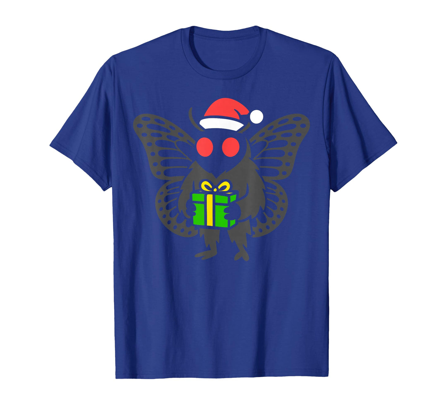 Cute Mothman Santa Mysterious and Dark Cryptid Christmas T-Shirt