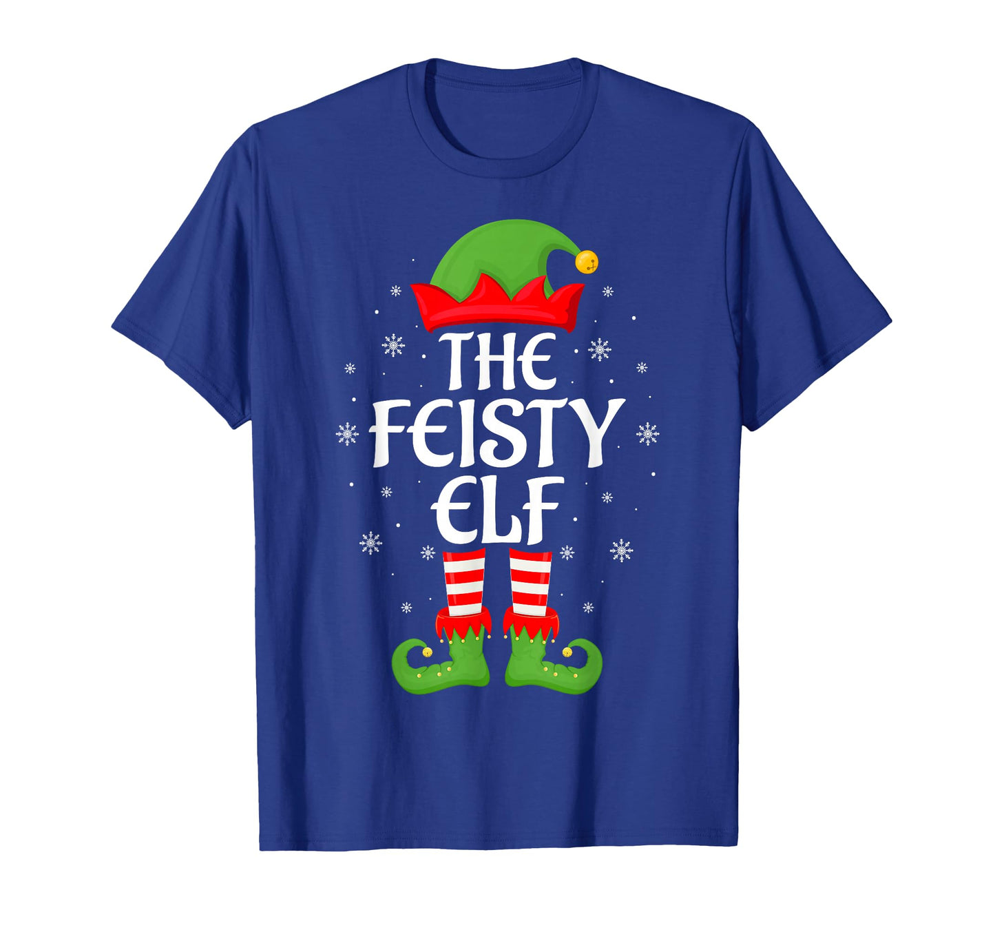 Feisty Elf Xmas Family Matching Elf Squad Christmas T-Shirt