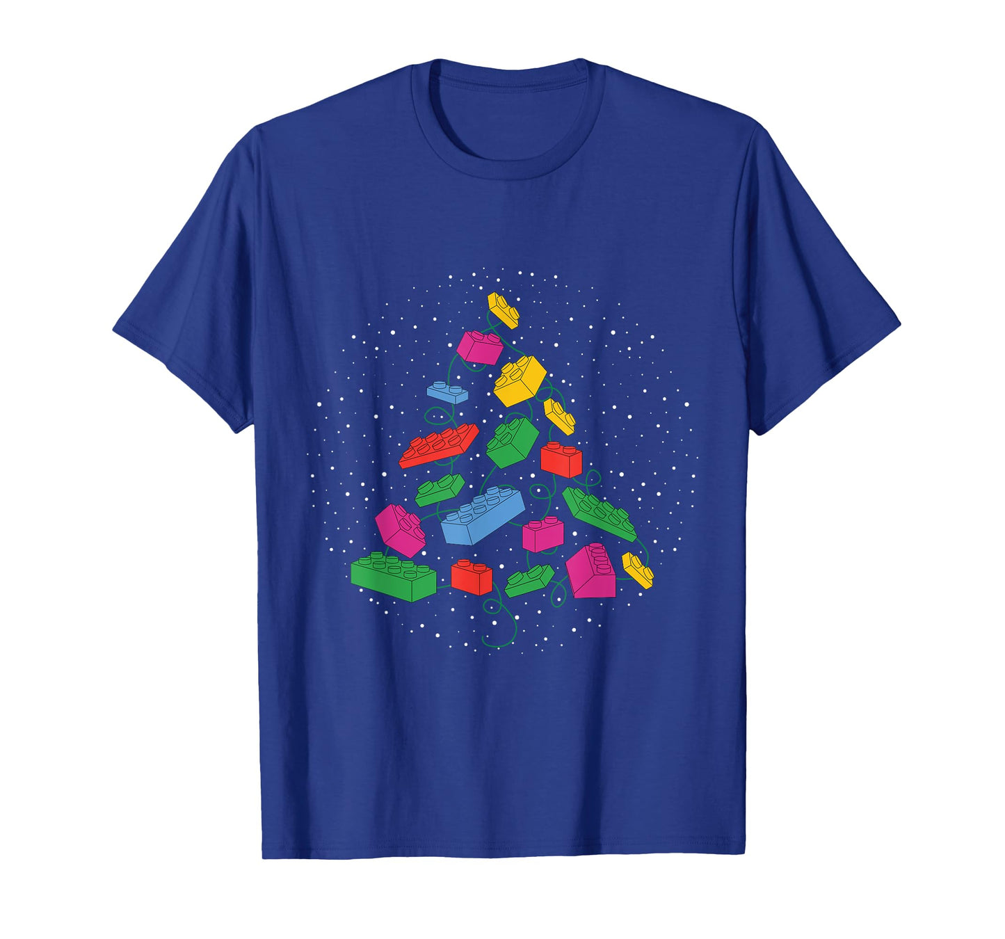 Block Building Builder Brick Christmas Tree Block Builder T-Shirt