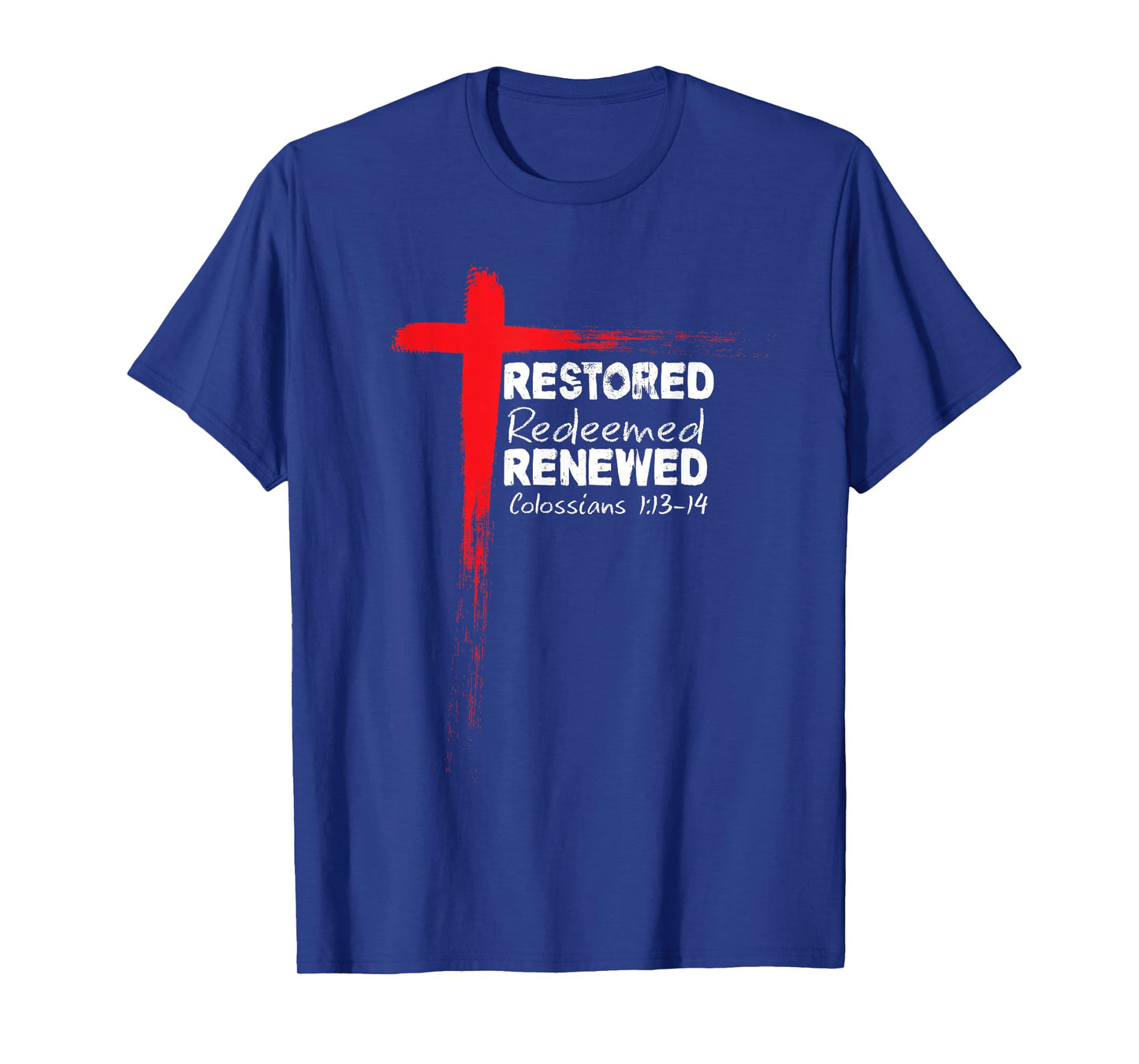 Christian Bible Verse Colossians 1:13-14 Cross T-Shirt