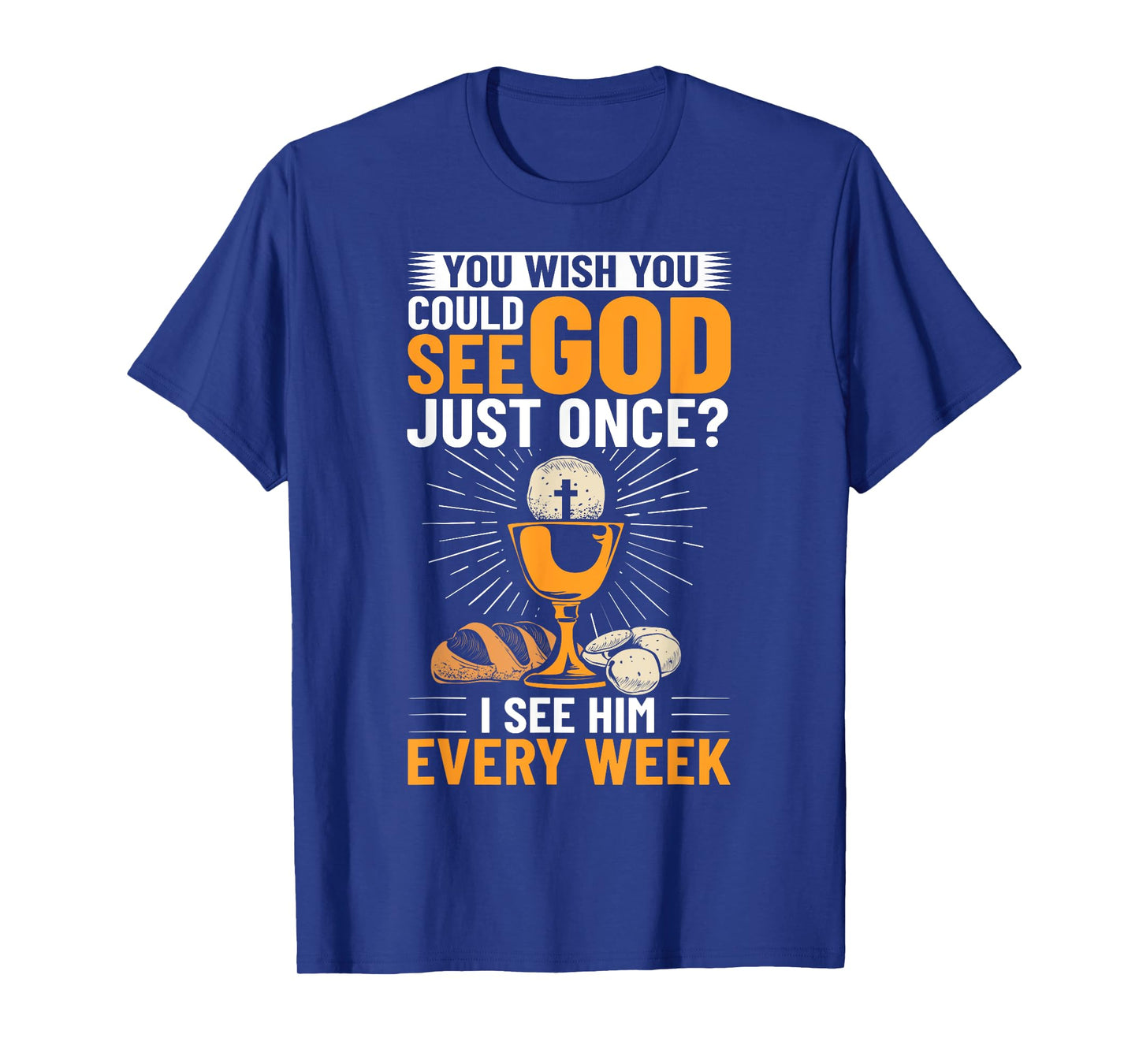 Religious Bible Faith Religion God Communion Christian T-Shirt, Small, Black