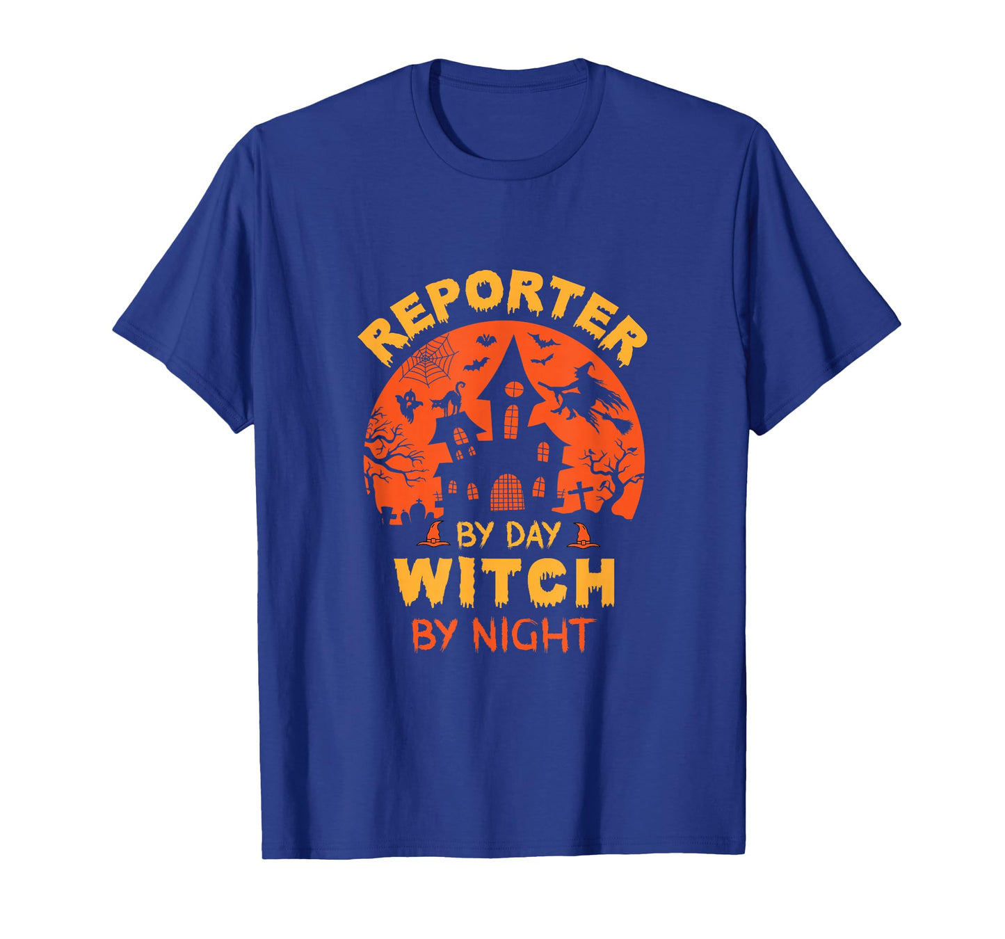 Reporter by Day Witch by Night Funny Halloween T-Shirt