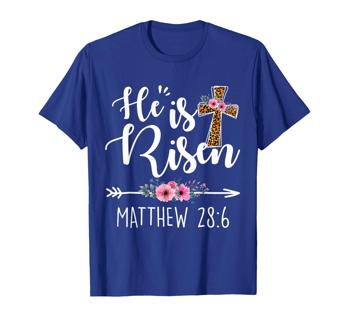 Happy Easter Day He is Risen Toddler Girls Women Floral T-Shirt