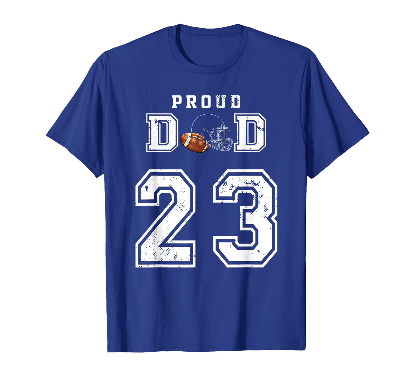 Custom Proud Football Dad Number 23 Personalized For Men T-Shirt