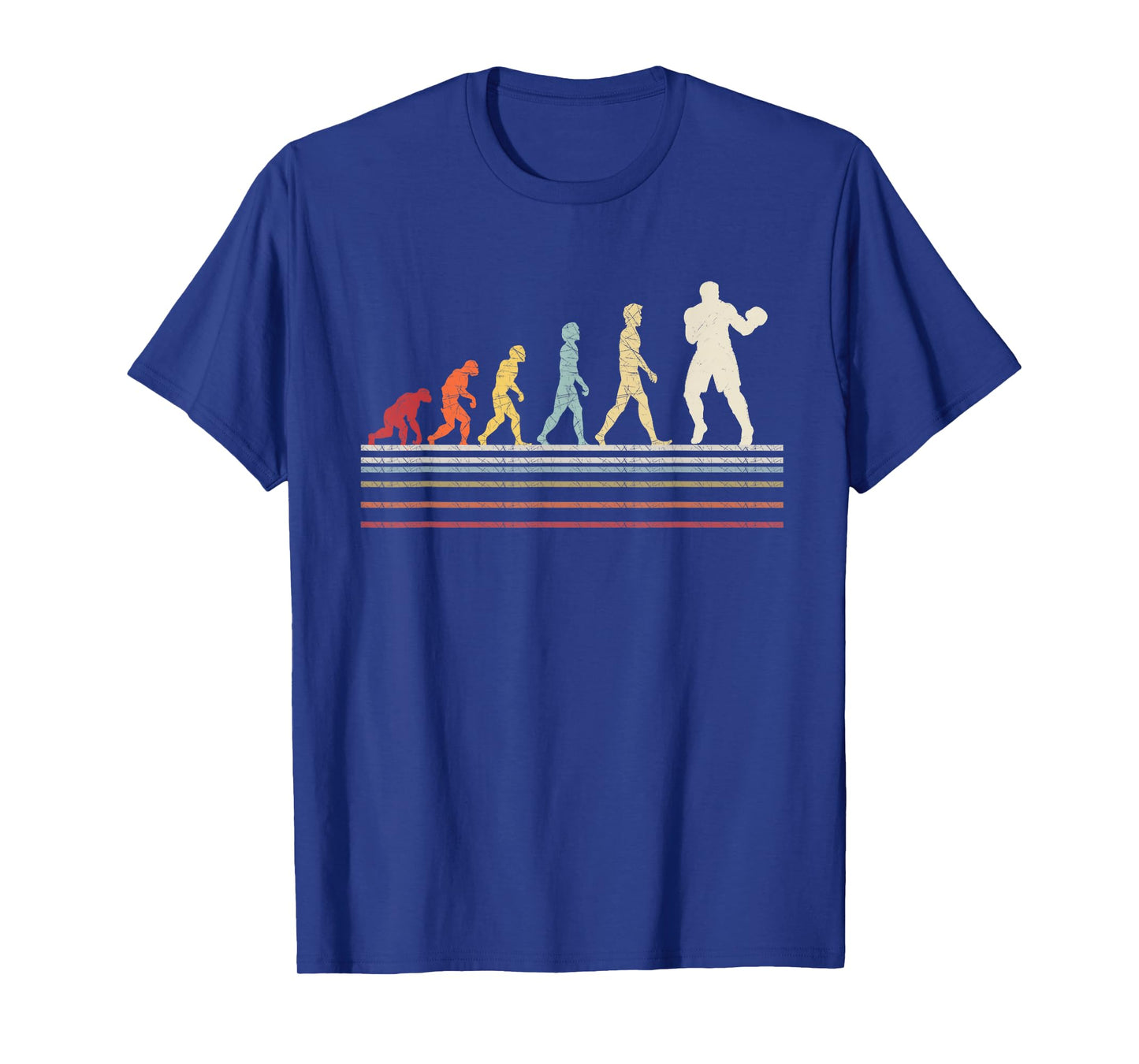 Boxing Evolution Funny Boxer Gift Retro Vintage Boxing T-Shirt