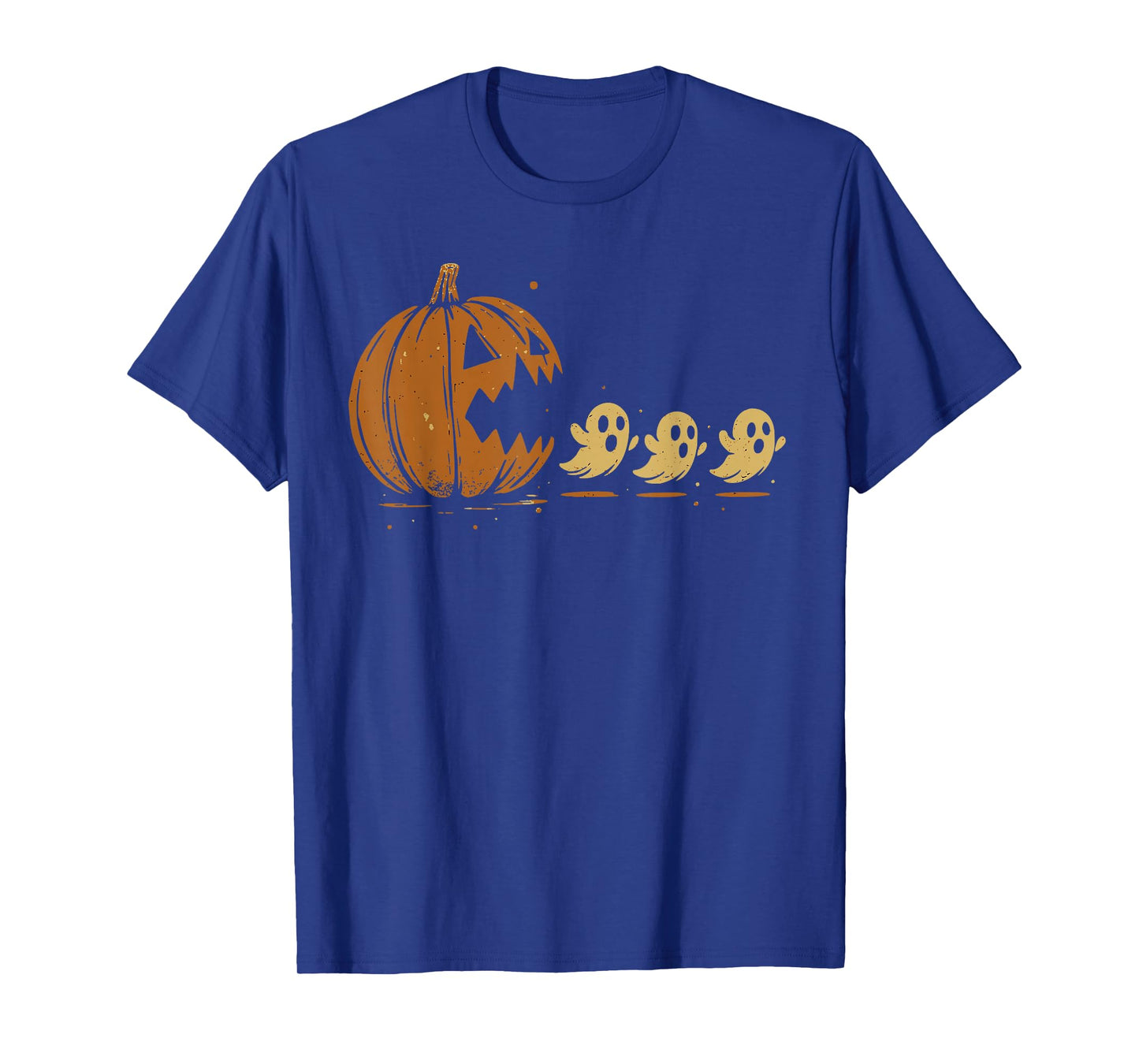 Halloween Gamer Pumpkin Eating Ghost Costume Men Boys Kids T-Shirt