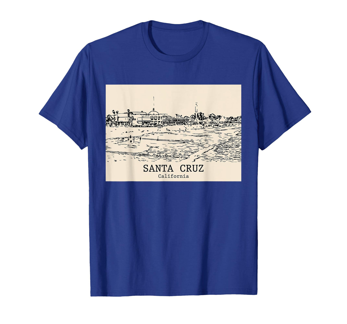 Santa Cruz California Vintage Retro Travel Souvenir T-Shirt