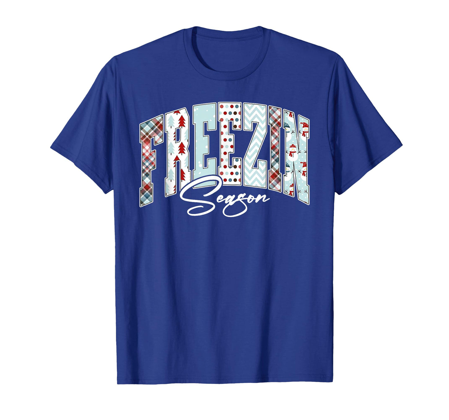 Freezin' Season Santa Merry Christmas Xmas Pajamas Holiday T-Shirt