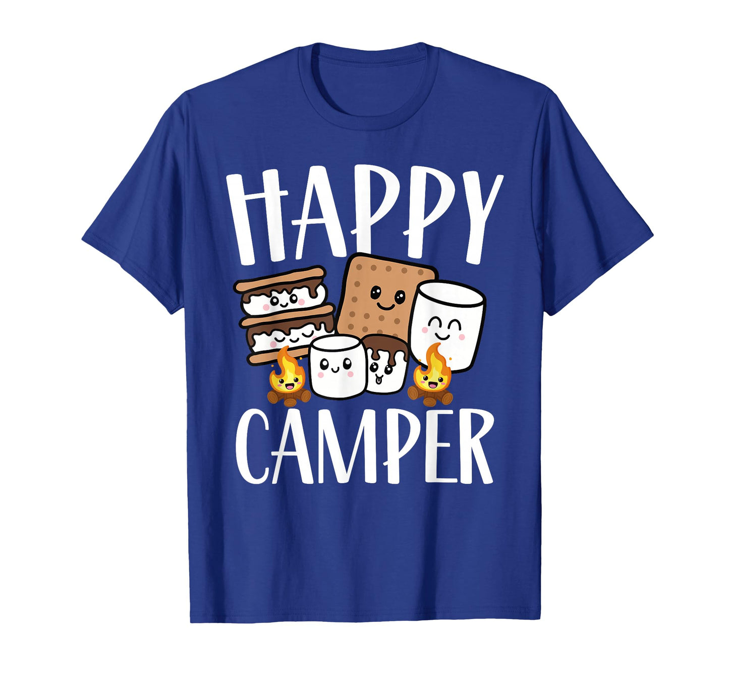 Kawaii Smore Happy Camper Camping Crew Trip Campfire Squad T-Shirt